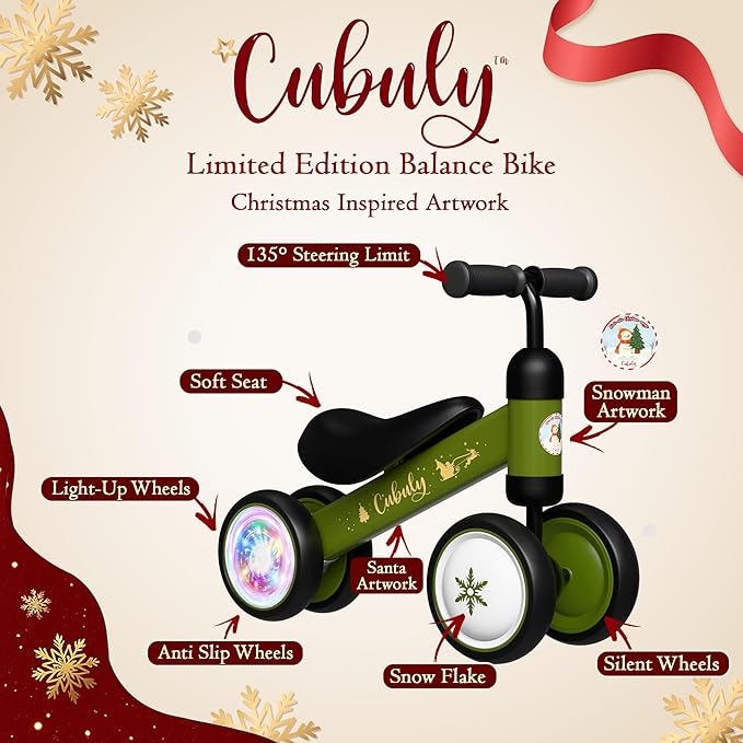 Baby Balance Bike for 1-3 Year – First Birthday Boy Girl Gifts 12-36 Month Mini Bike|Colorful Lighting Wheels|Ride on Toys |Toddler Balance Bike 1-3 Indoor/Outdoor Bike