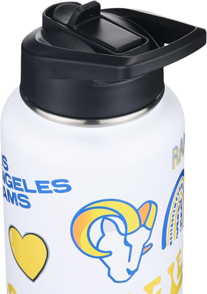 The Memory Company Officially Licensed NFL 34oz Water Bottle - Premium Stainless Steel Double-Wall Insulated, Leakproof Design