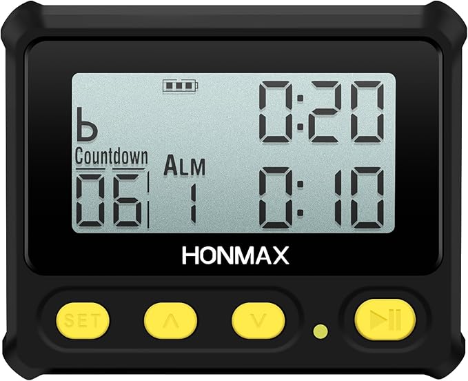 8200 Interval Timer and Stopwatch, Backlight, USB-C Charged, Clock
