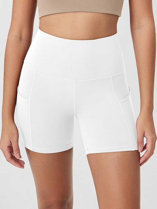 ODODOS Women's Tummy Control Biker Shorts 2.0 with Pockets High Waist Athletic Workout Yoga Shorts-3.5''/ 5"/ 8" / 10" Inseam