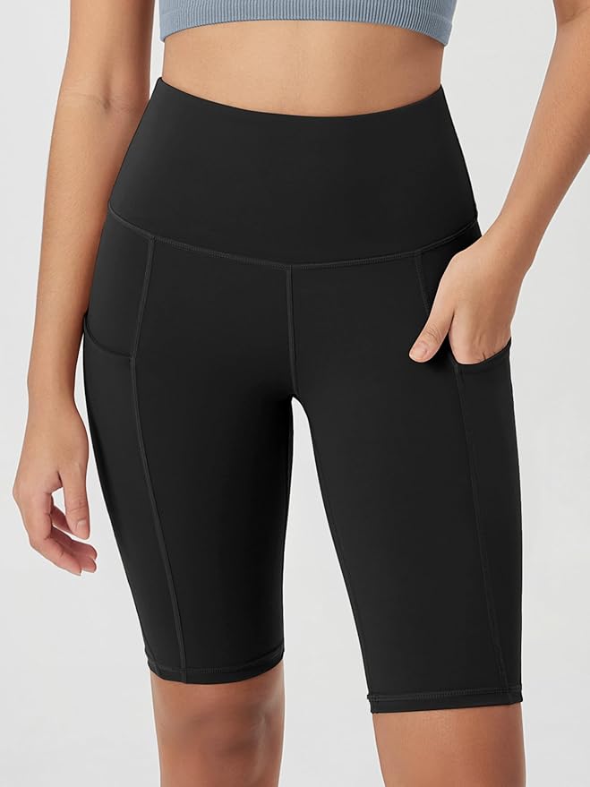ODODOS Women's Tummy Control Biker Shorts 2.0 with Pockets High Waist Athletic Workout Yoga Shorts-3.5''/ 5"/ 8" / 10" Inseam