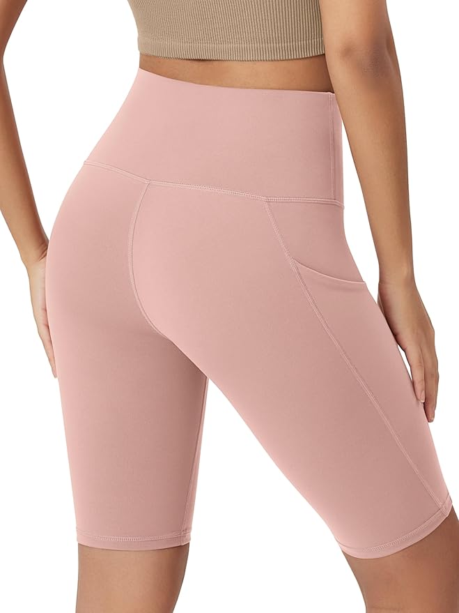 ODODOS Women's Tummy Control Biker Shorts 2.0 with Pockets High Waist Athletic Workout Yoga Shorts-3.5''/ 5"/ 8" / 10" Inseam