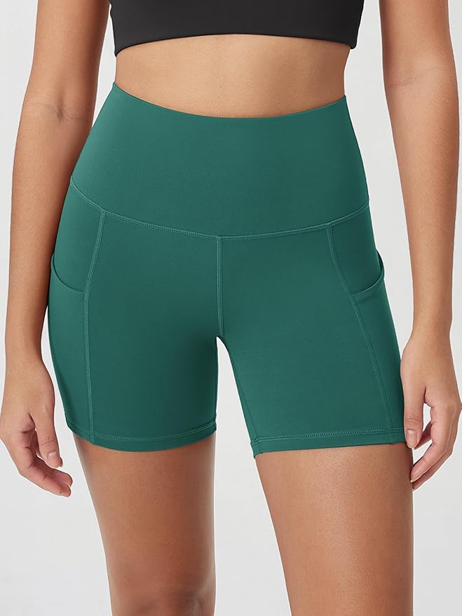 ODODOS Women's Tummy Control Biker Shorts 2.0 with Pockets High Waist Athletic Workout Yoga Shorts-3.5''/ 5"/ 8" / 10" Inseam