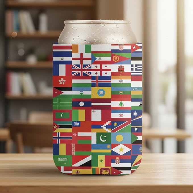 World Cup Can Cooler 2026 Soccer Football Merchandise,International Country Flags Accessories Decorations,Beer Sleeve Insulator Gifts for Soccer Fans,World Cup Watch Parties&Sports Events