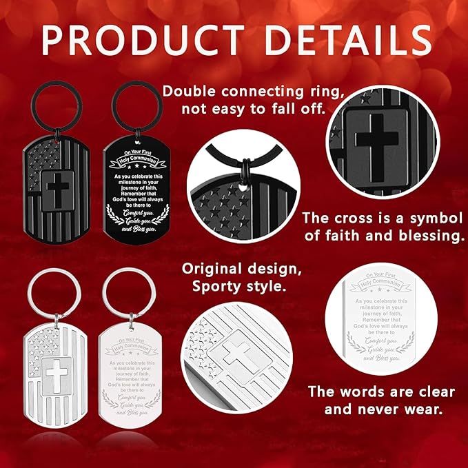 DuoDiner Stocking Stuffers Christmas Gift-Keychain Gifts for Men Religious Mens Gifts