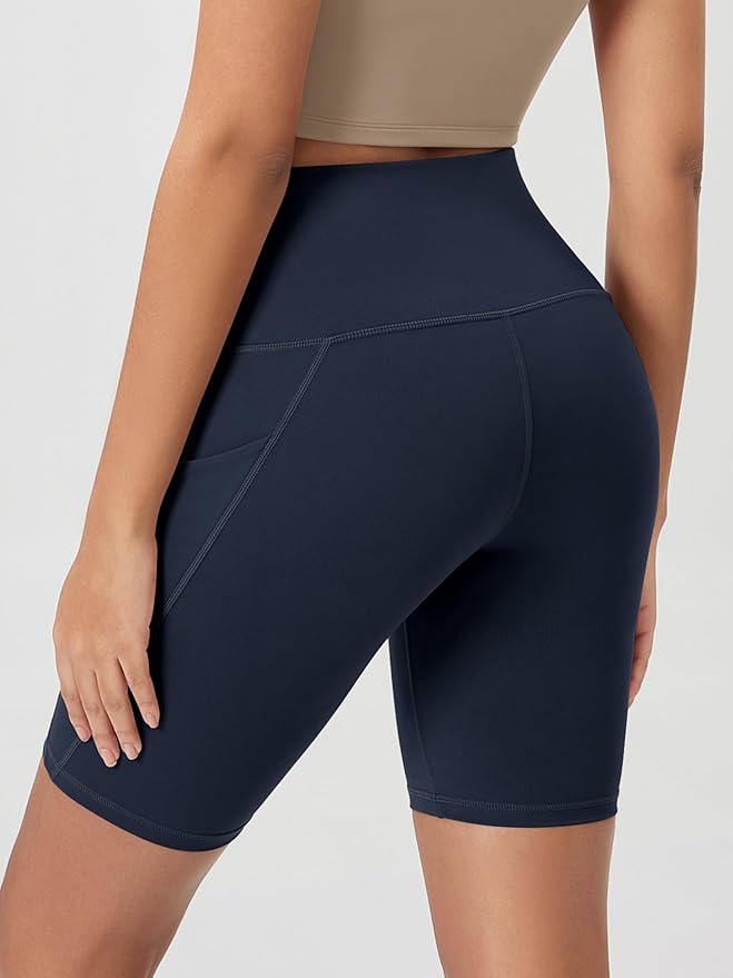 ODODOS Women's Tummy Control Biker Shorts 2.0 with Pockets High Waist Athletic Workout Yoga Shorts-3.5''/ 5"/ 8" / 10" Inseam
