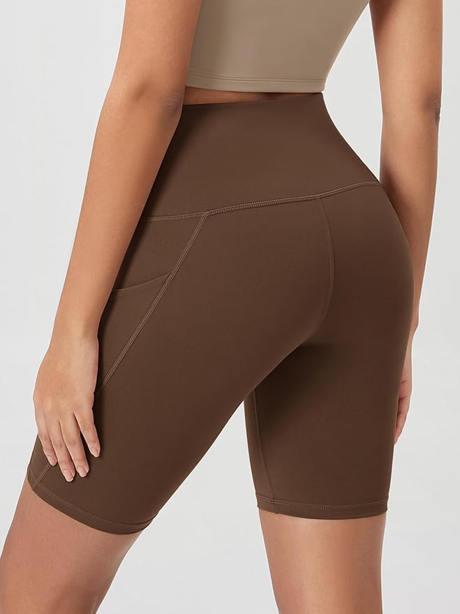 ODODOS Women's Tummy Control Biker Shorts 2.0 with Pockets High Waist Athletic Workout Yoga Shorts-3.5''/ 5"/ 8" / 10" Inseam