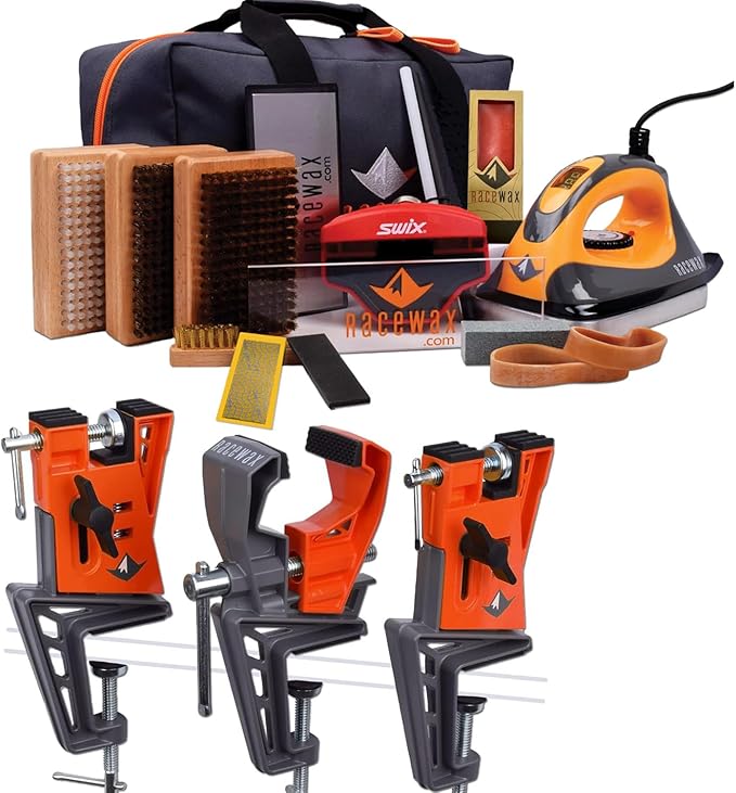 RaceWax Digital Elite Ski Wax Tuning Kit + All Metal World Cup Ski Vise - (ZS-7960)