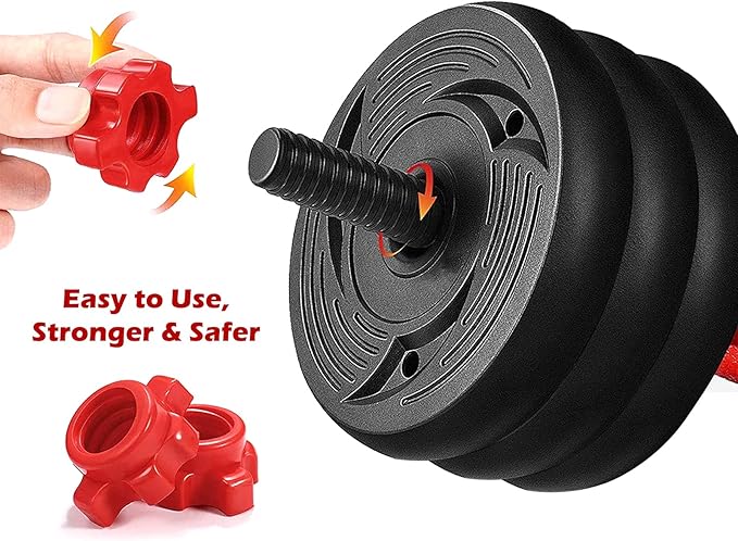 2021 Adjustable Dumbbells Set Weight to 88Lbs / 110Lbs, Free Weight with Connecting Rod Used As Barbell, Ab Roller for Home Gym Work Out Training Fitness Equipment All-Purpose