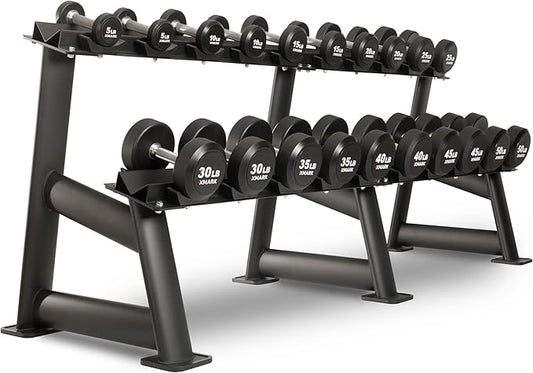 XMARK Dumbbell Weights Sets, 5-50lb and 5-75lb Dumbbell Sets, No Odor, Urethane Dumbbells, Commercial Gym and Home Gym Equipment