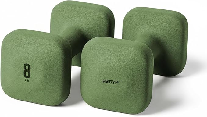 WeGym SafeGrip Square Dumbbells with Anti Slip Handles, Aesthetic Free Weights for Home Workouts, Stable Design Prevents Rolling during Floor Exercises