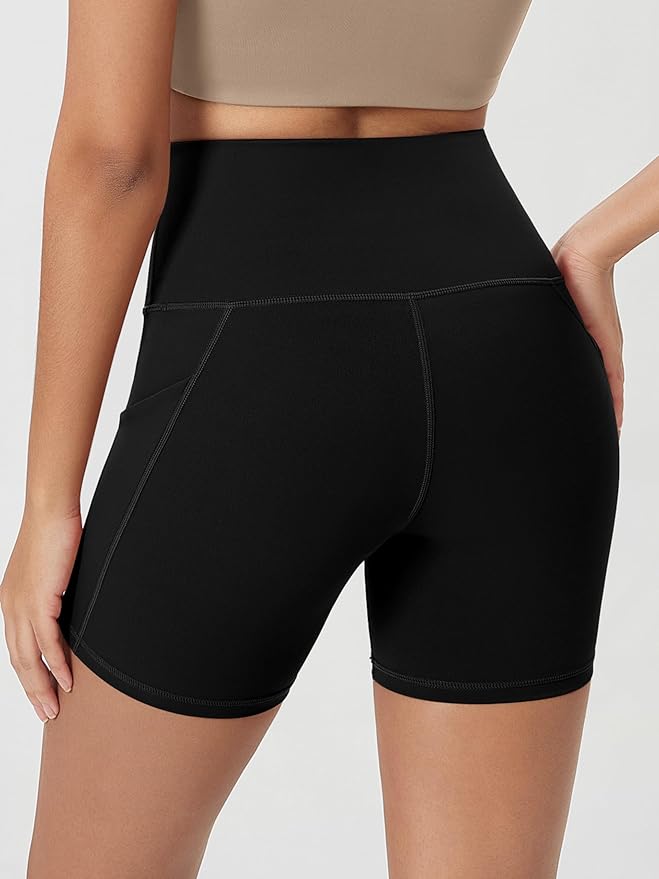 ODODOS Women's Tummy Control Biker Shorts 2.0 with Pockets High Waist Athletic Workout Yoga Shorts-3.5''/ 5"/ 8" / 10" Inseam