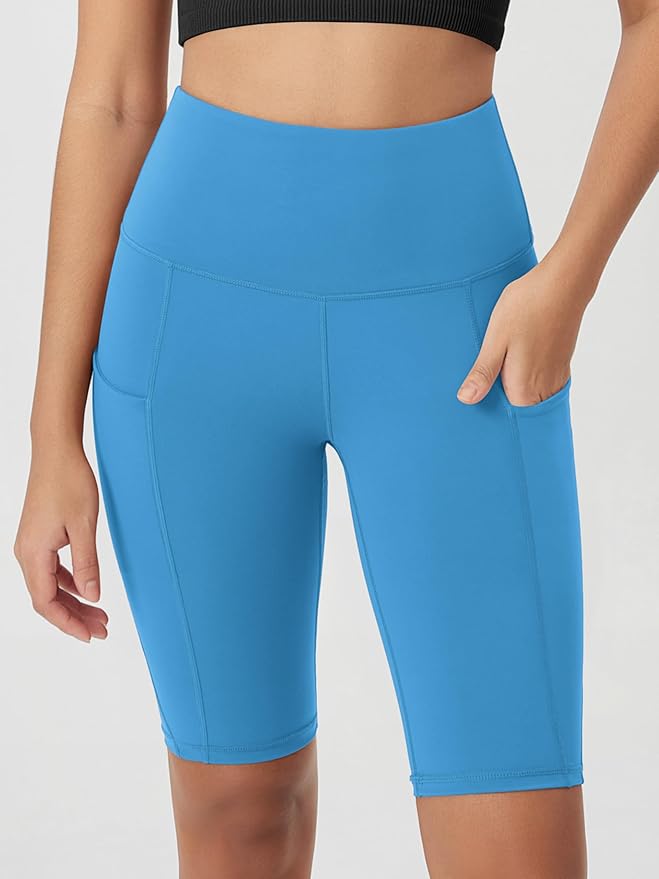 ODODOS Women's Tummy Control Biker Shorts 2.0 with Pockets High Waist Athletic Workout Yoga Shorts-3.5''/ 5"/ 8" / 10" Inseam