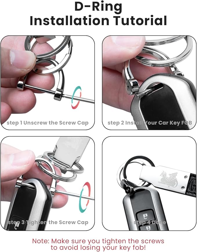 Handmade Leather Keychain for Men, Key Chains for Car Keys, Quick Release, 100% Italian Premium Leather