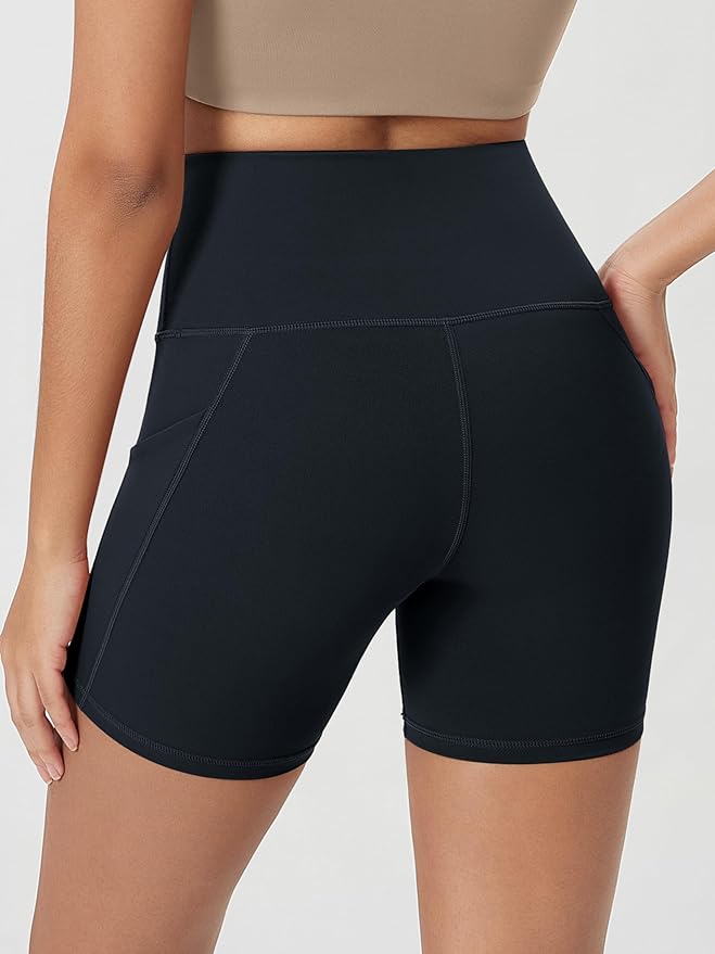 ODODOS Women's Tummy Control Biker Shorts 2.0 with Pockets High Waist Athletic Workout Yoga Shorts-3.5''/ 5"/ 8" / 10" Inseam