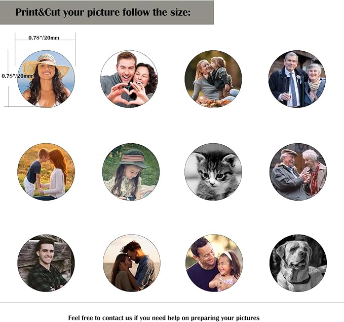 Hiyong Personalized Keychain Custom Photo Keyring Customized Gifts for Men Custom Keychain with Your Photo Logo or Text