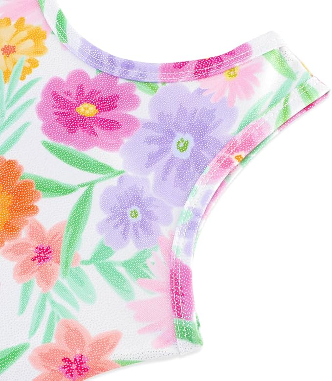 HOZIY Gymnastics Leotards for Girls with Shorts Toddlers Biketards Rainbow Unicorn Dinosaur Mermaid Leopard Flower Galaxy
