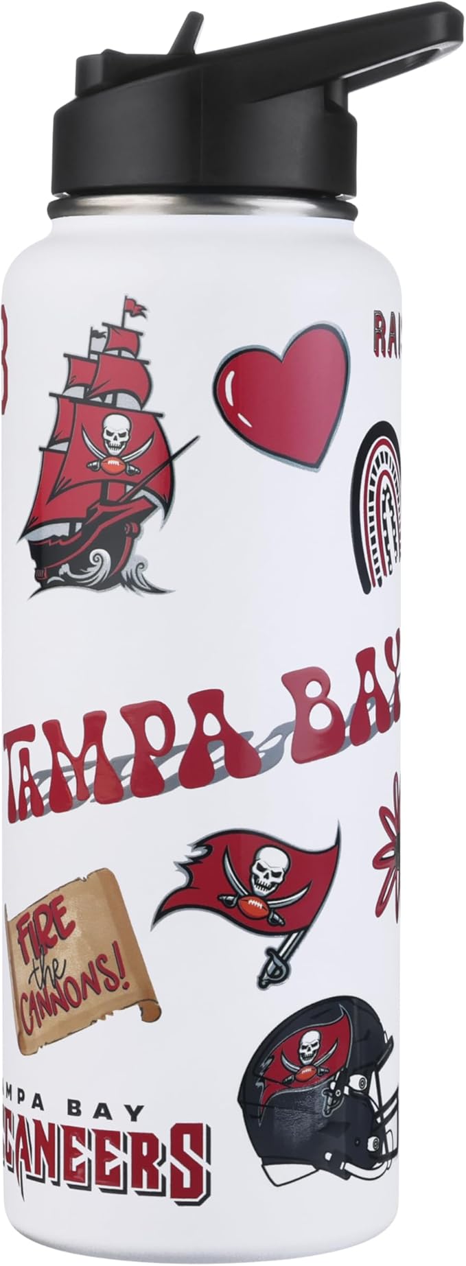 The Memory Company Officially Licensed NFL 34oz Water Bottle - Premium Stainless Steel Double-Wall Insulated, Leakproof Design