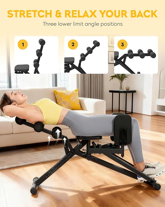 GuuG Hip Abductor Abduction Machine: Thigh Glute Workout Equipment Outer Thigh Sculpting Booty Builder Women Exercise Back Stretch Home Gym
