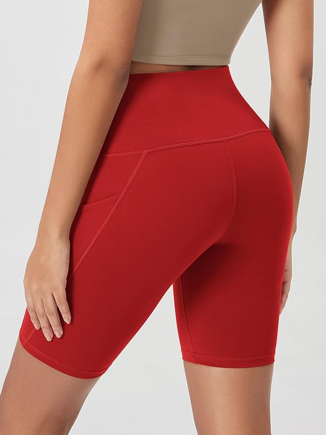 ODODOS Women's Tummy Control Biker Shorts 2.0 with Pockets High Waist Athletic Workout Yoga Shorts-3.5''/ 5"/ 8" / 10" Inseam