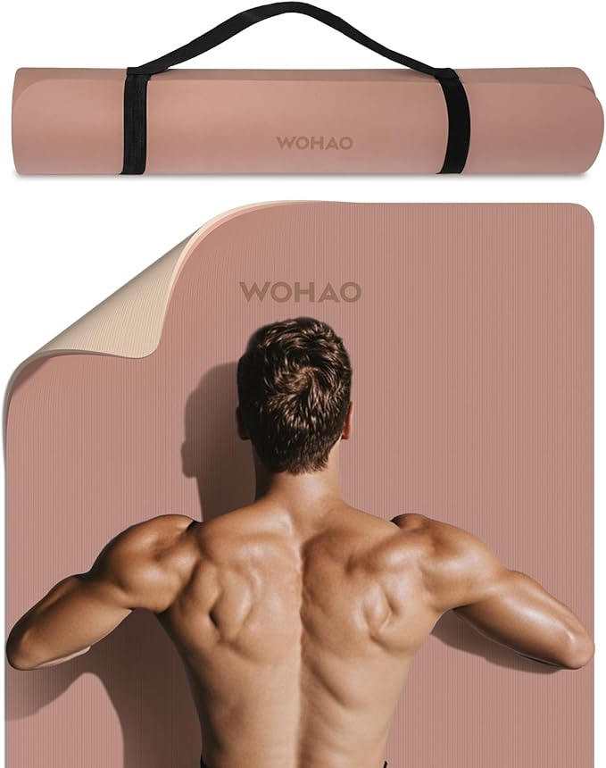 Extra Thick 8mm Yoga Mat, 72"x28" Non Slip Exercise Mat, Reversible 2-Sided Dual Color Premium POE Material, with Carrying Strap for Yoga, Pilates, Home Gym