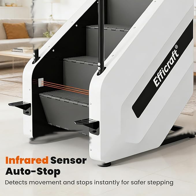 Stair Stepper Machine with LED Screen, Commercial Grade Stair Climber, Continuous Climbing Exercise Machine for Cardio, 15 Speed Levels Stair Master, 15-164 Steps/Min