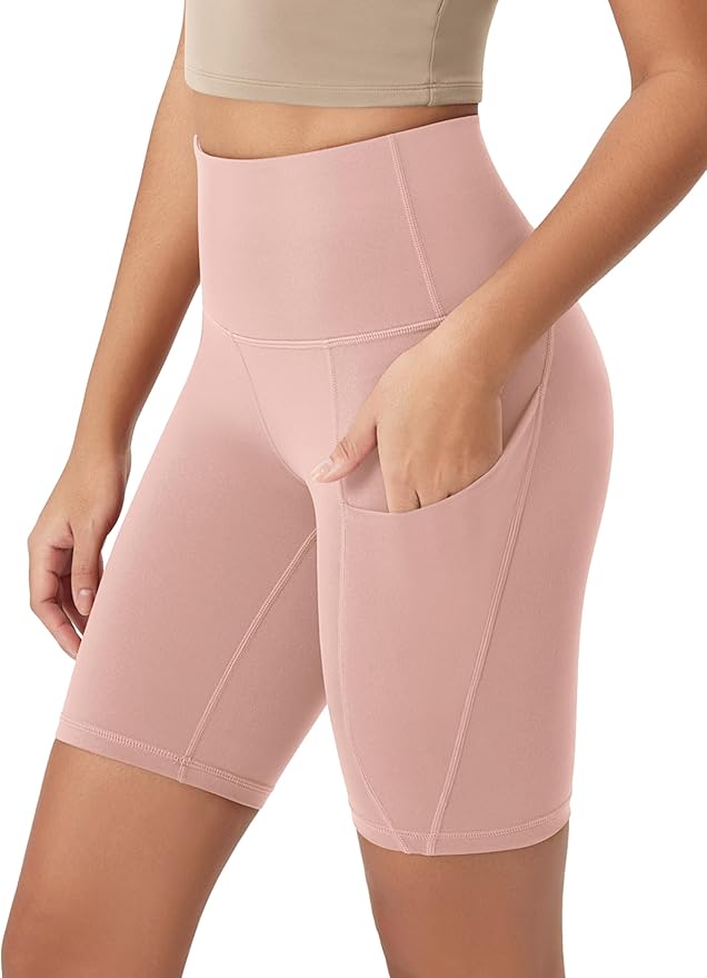 ODODOS Women's Tummy Control Biker Shorts 2.0 with Pockets High Waist Athletic Workout Yoga Shorts-3.5''/ 5"/ 8" / 10" Inseam