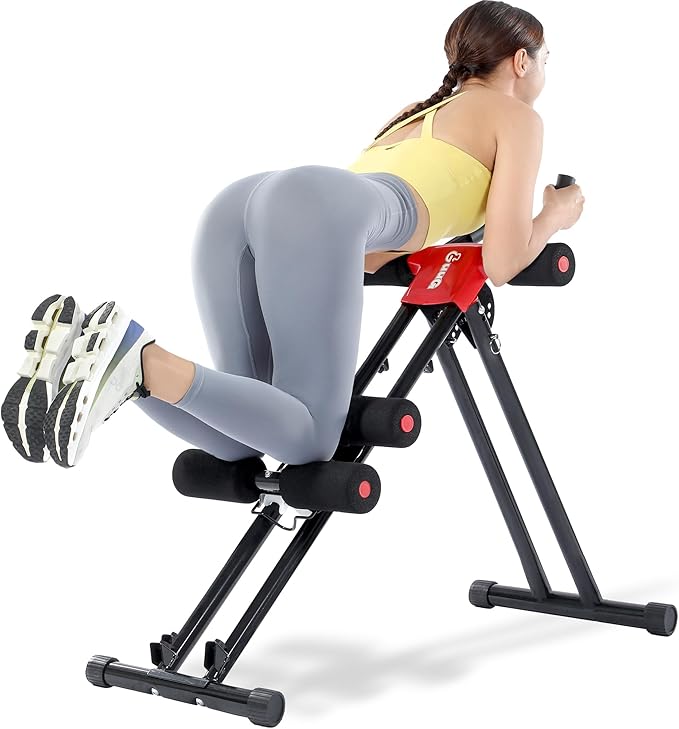 Ab Machine Ab Trainer Machine : Adjustable Ab Machine for Stomach Workout at Home Gym Ab Workout Foldable Core Strength Training Equipment Home Gym System