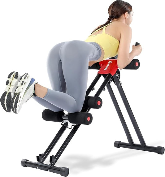 Ab Machine Ab Trainer Machine : Adjustable Ab Machine for Stomach Workout at Home Gym Ab Workout Foldable Core Strength Training Equipment Home Gym System