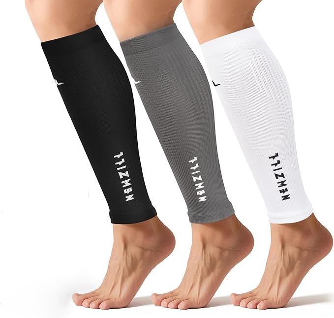 NEWZILL Compression Calf Sleeves (20-30mmHg) for Men & Women Perfect Option to Compression Socks for Running Travel Nursing