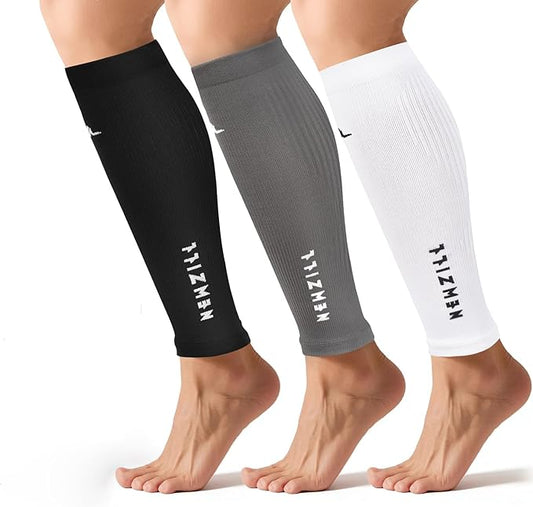 NEWZILL Compression Calf Sleeves (20-30mmHg) for Men & Women Perfect Option to Compression Socks for Running Travel Nursing
