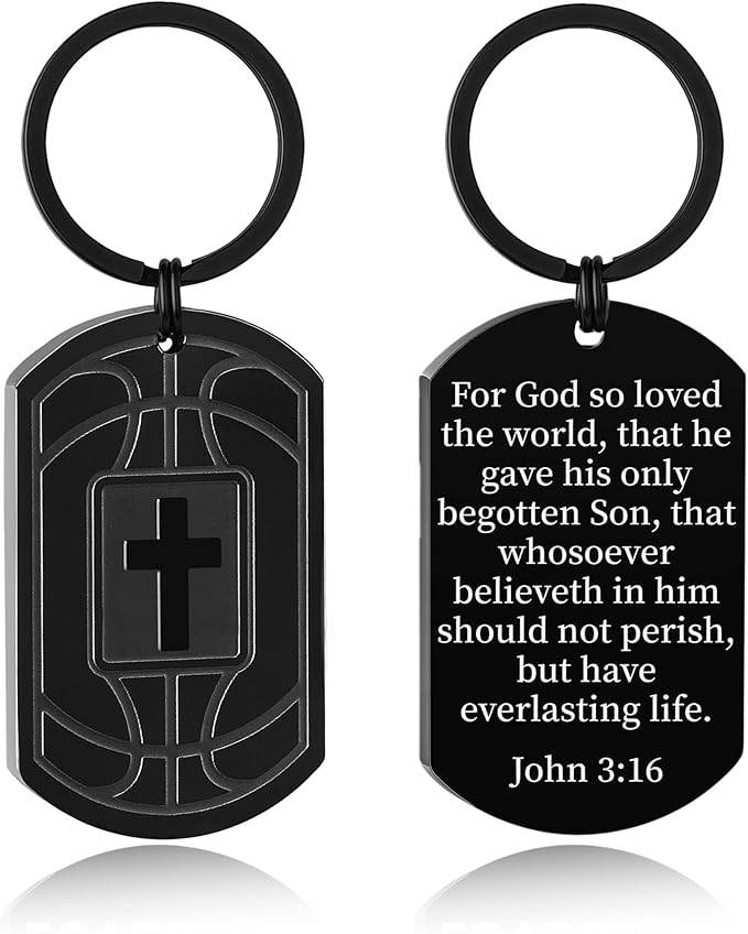 Stocking Stuffers- Football/Baseball/Soccer/Basketball Keychain for Men Baptism Confirmation Mens Gifts