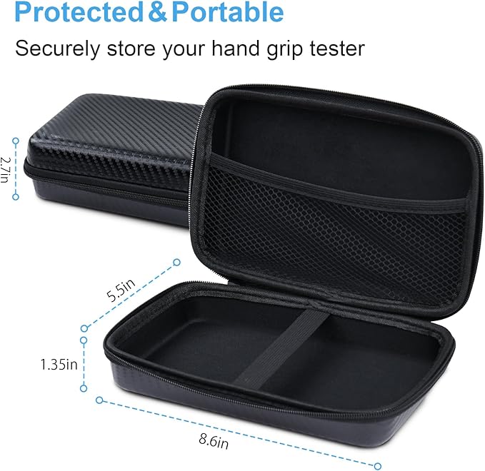 Electronic Grip Strength Tester Set With Adjustable Hand Gripper, Hand Dynamometer, Protection Case – Precision Training for Rehab, Fitness, and Home Gym