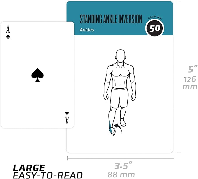 NewMe Fitness Stretching Workout Cards, Instructional Fitness Deck for Women & Men, Beginner Fitness Guide to Training Exercises at Home or Gym