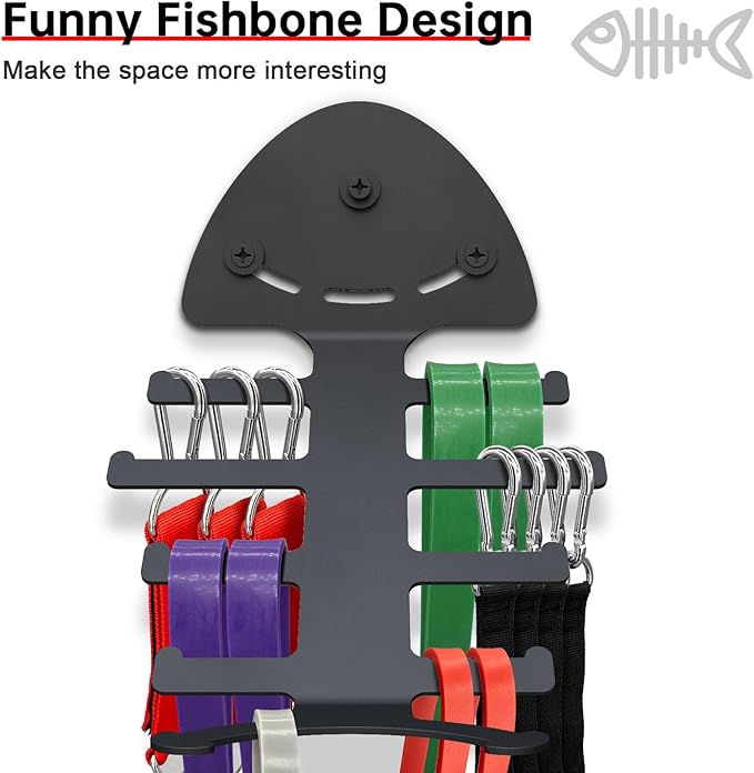 Resistance Bands Set for Working Out with Gym Equipment Storage Rack