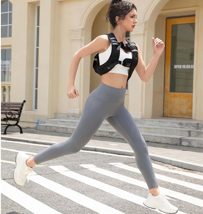 Adjustable Weighted Vest for Women and Men, DecRose 6-10lb/12-18lb Rucking Vest with 6 Ironsand Weights, Body Weight Vest for Home Workouts, Running, Walking and Strength Training