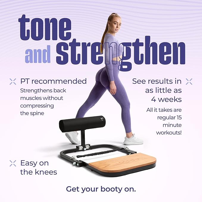 BootySprout Hip Thrust Machine for High Resistance Glute Training - Home Gym Workout - Comes with 45, 90, and 135 Lbs of Resistance