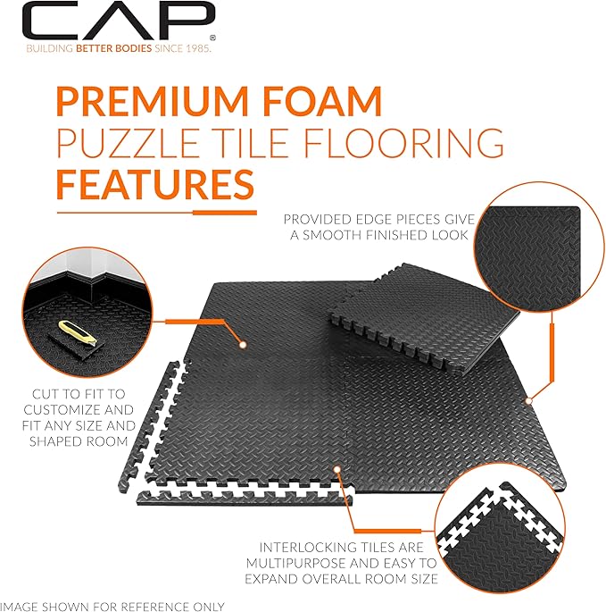 CAP Barbell Interlocking EVA Foam Exercise Puzzle Mat Home Gym Flooring | Multiple Options