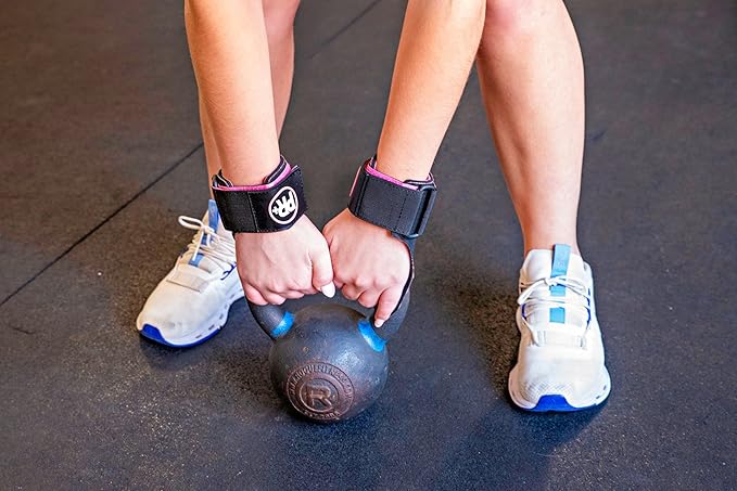 Set of PR+ Gymnastics Hand Grips + 18" Lifting Wrist Wraps for Pull Ups, Weightlifting, WODs & Cross Training – No Hole, Chalk-Free Gloves, Triple Layer Hand Protection & Wrist Support - Great Gift