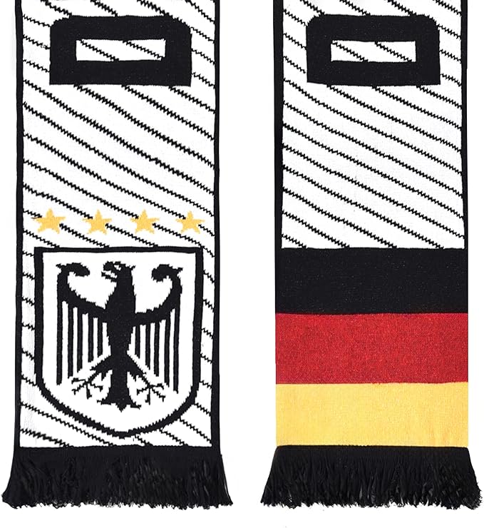 Euroscarves Germany Deutschland Recycled Cotton Soccer Knit Scarf