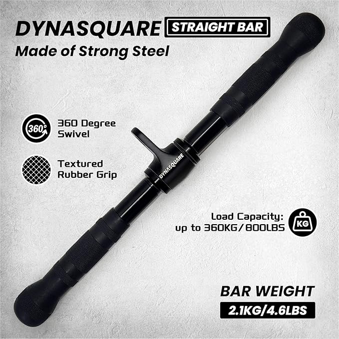 LAT Pulldown Attachments Combo, Cable Machine Accessories with Curl Pulldown Bar, Fit Most Gym Machines, Made of Heavy Duty Solid Steel