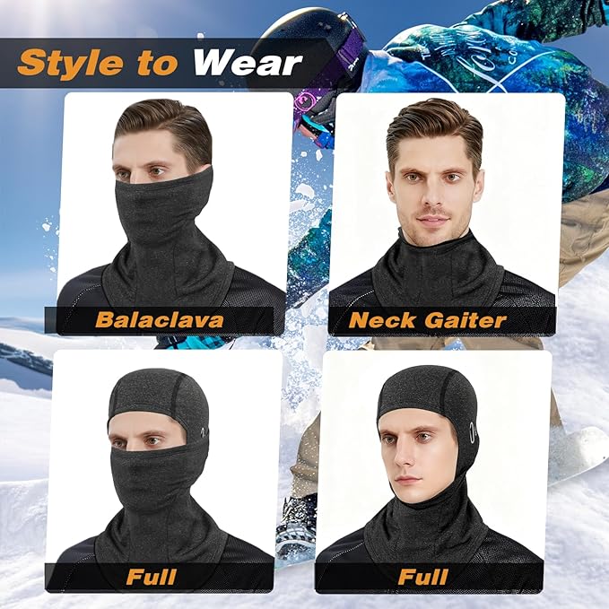 Balaclava Ski Mask for Men Women,Windproof Thermal Winter Face Mask for Cold Weather Skiing Cycling Snowboarding