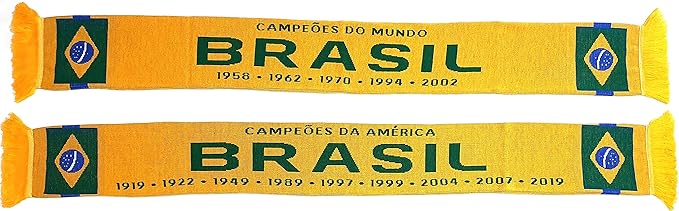 Euroscarves Brazil Brasil Soccer Knit Scarf