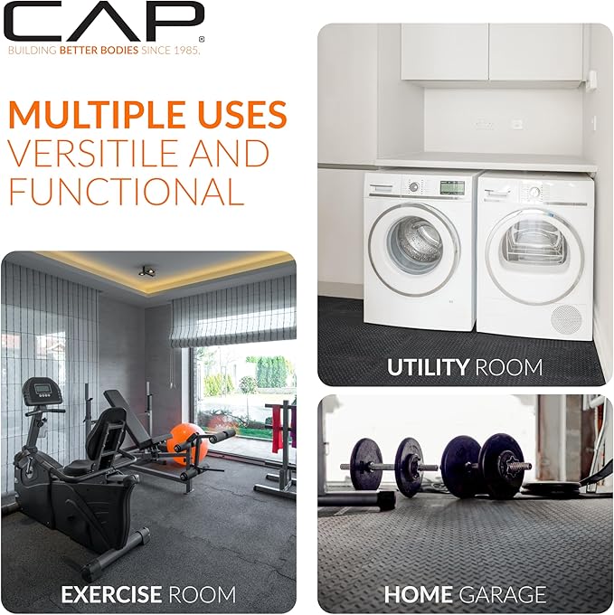 CAP Barbell Interlocking EVA Foam Exercise Puzzle Mat Home Gym Flooring | Multiple Options