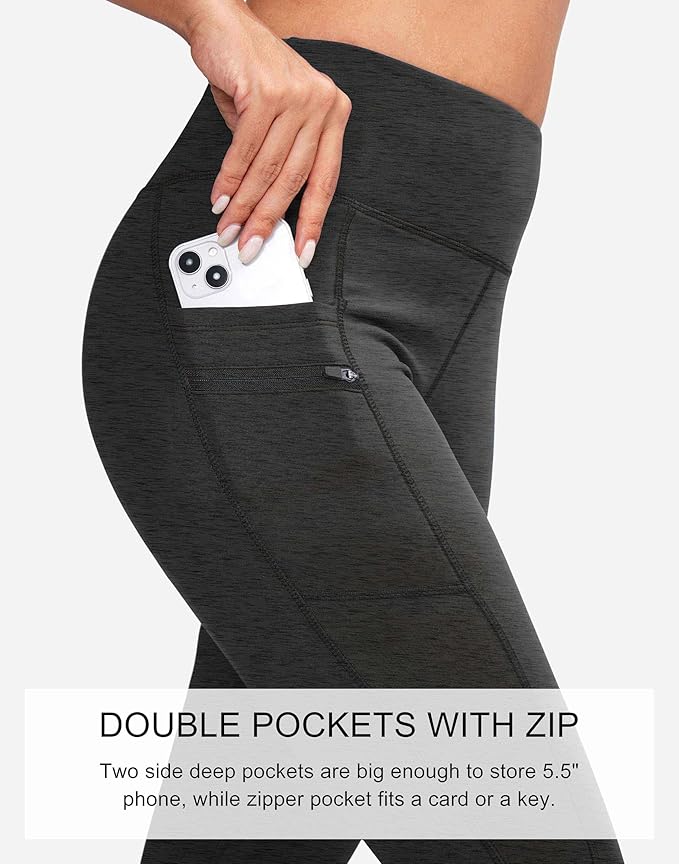 G Gradual Women's Fleece Lined Winter Leggings with Pockets Water Resistant High Waisted Thermal Warm Pants Running Hiking