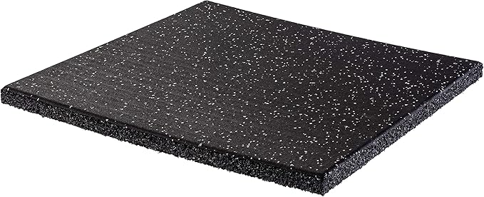 Genaflex Pro Heavy Duty Thick Rubber Gym Floor Tiles High Density Shock Absorbent Laminated Deadlift Mats - 1" Thick X 20" W X 20" L - 2.7 Sq. Ft. (Tan/Black, 180 Tiles - 486 Sq. Ft.)