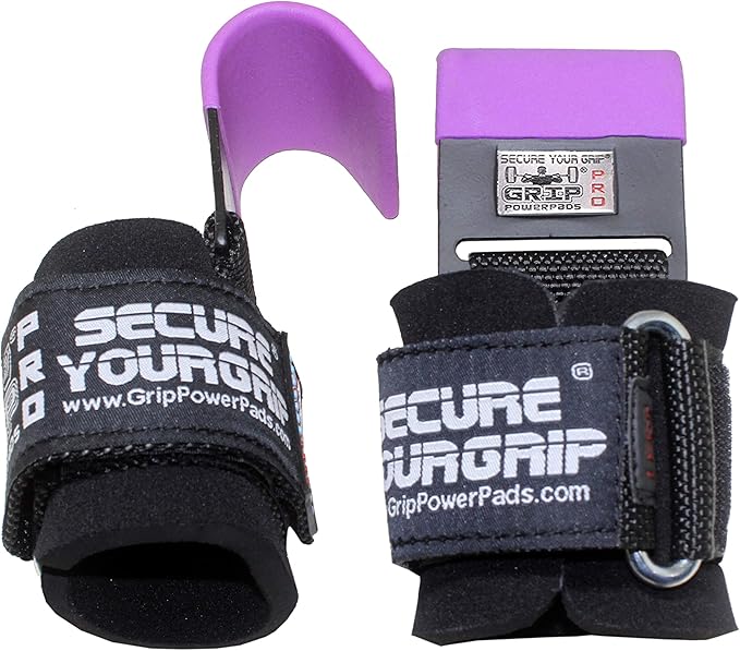 Premium Weight Lifting Hooks & Straps for Pull Ups & Deadlifts - Padded, Heavy Duty, Power Lifting Grips for Men & Women