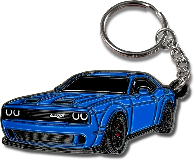 DODGE Challenger Keychain – Officially Licensed Dodge Accessories Key Chain for RT SRT Cool Toy Car Men Gift