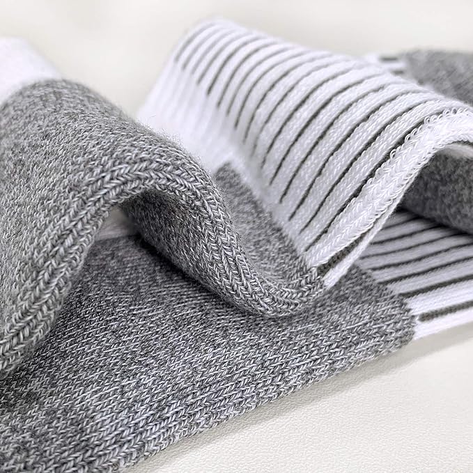 BERING Men's Athletic Running Ankle Socks Cushioned Heel Tab (6 Pairs)