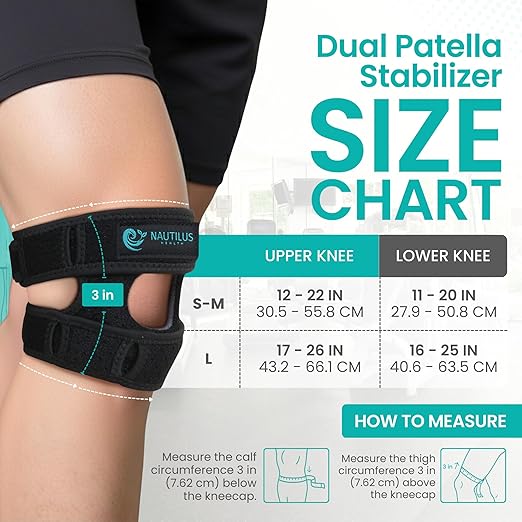 Premium Knee Brace for Pain Relief - Adjustable Compression Support for Arthritis, Injury Recovery, Running & Workouts - Unisex Design in Black & Gray
